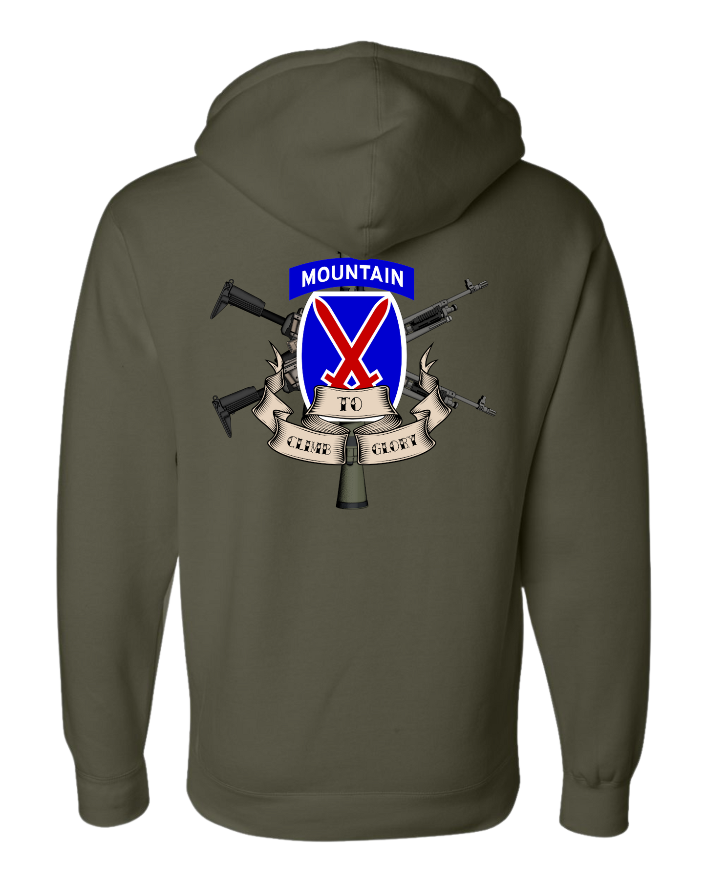 10th Mountain Division Weapons Squad Two-Sided Hoodie