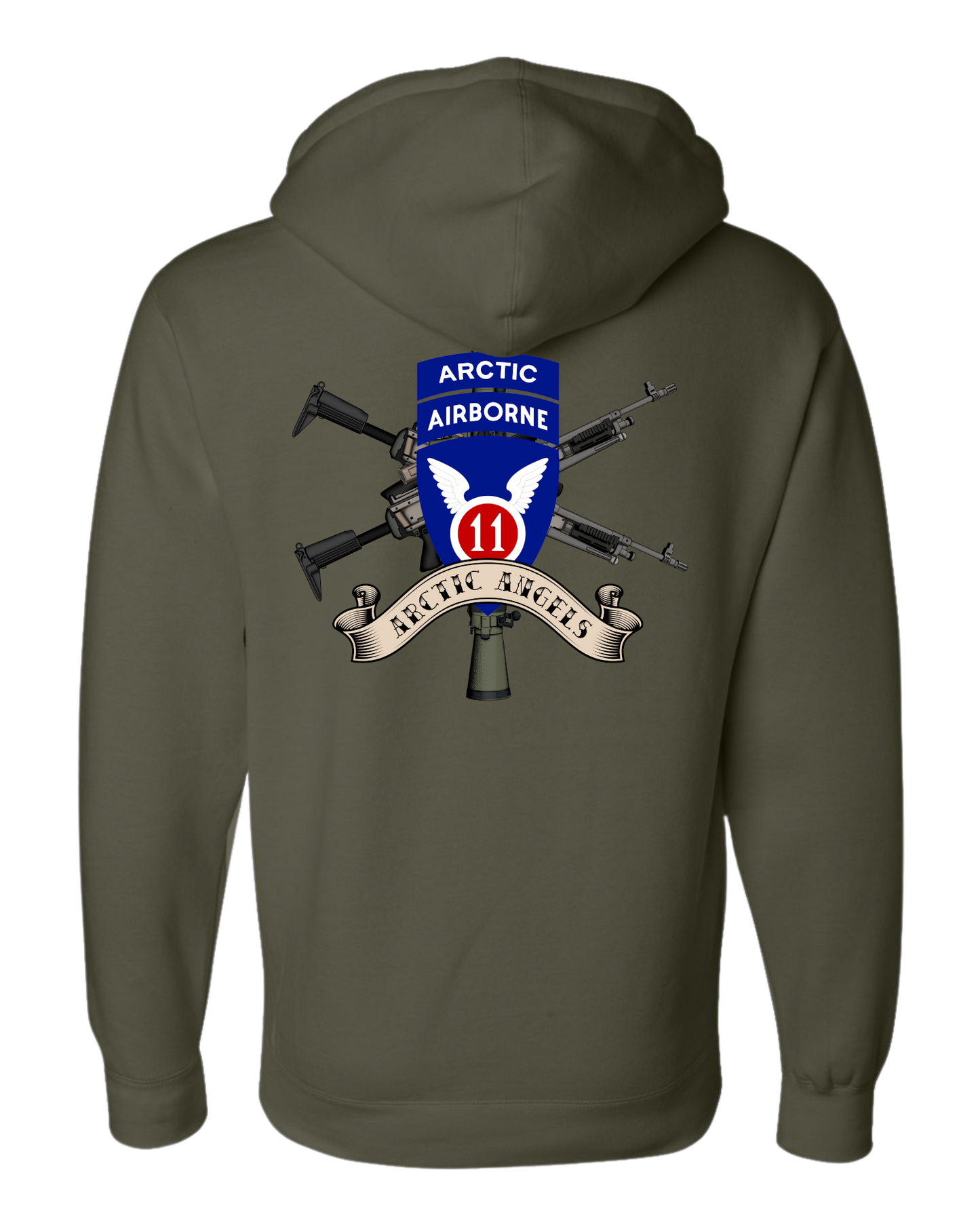 11th Airborne Division Weapons Squad Two-Sided Hoodie