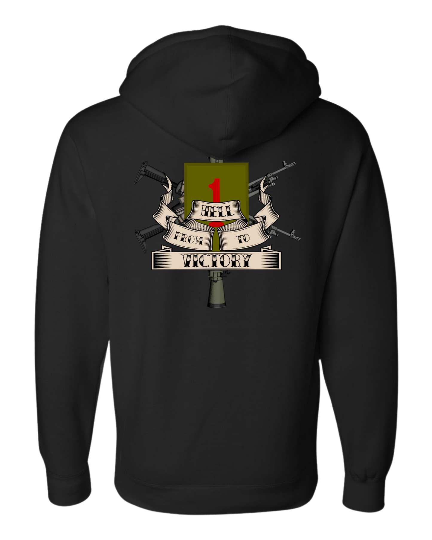 1st Infantry Division Weapons Squad Two-Sided Hoodie