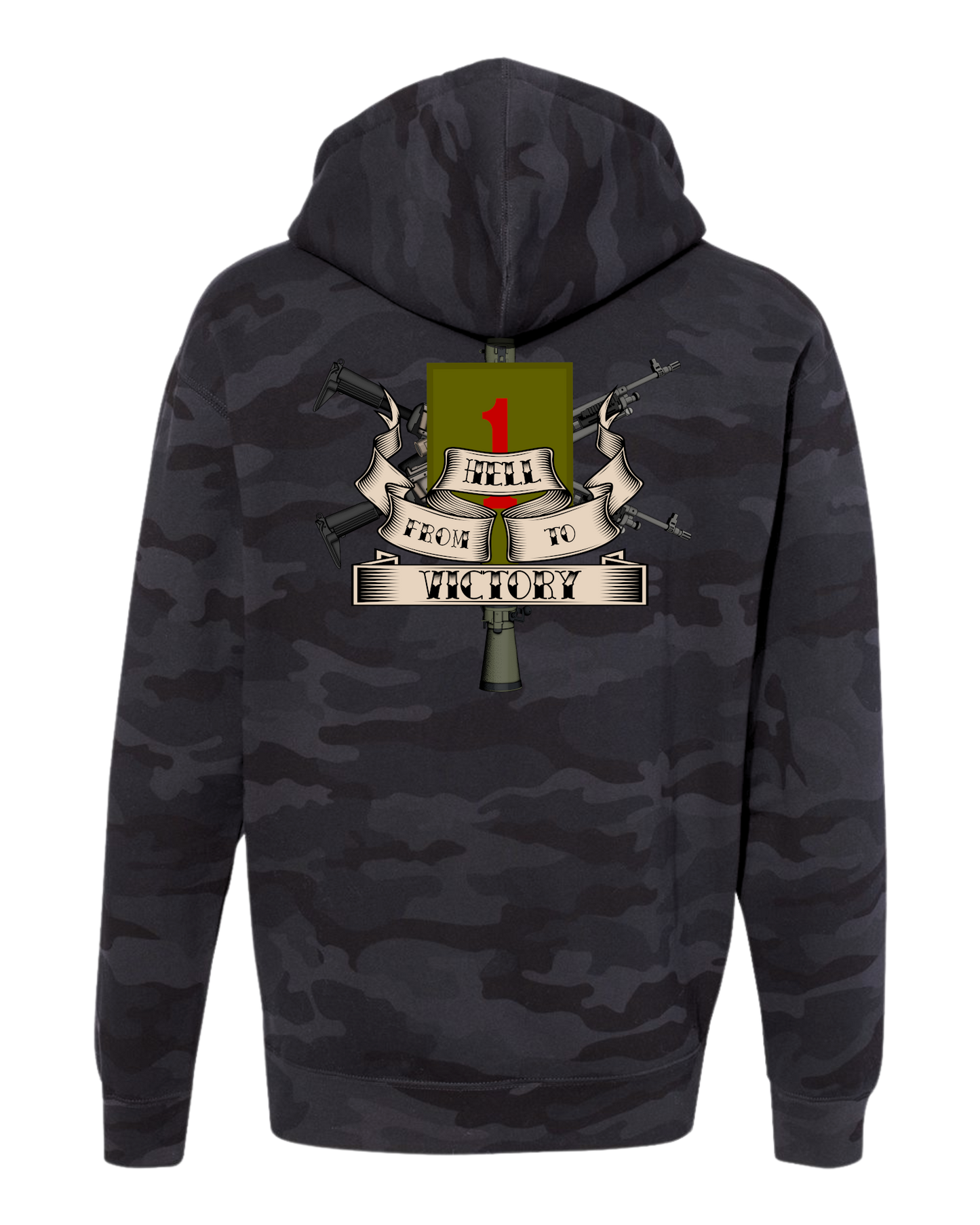1st Infantry Division Weapons Squad Two-Sided Hoodie