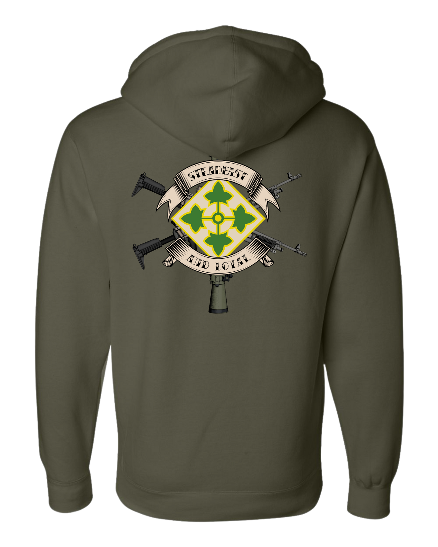 4th Infantry Division Weapons Squad Two-Sided Hoodie