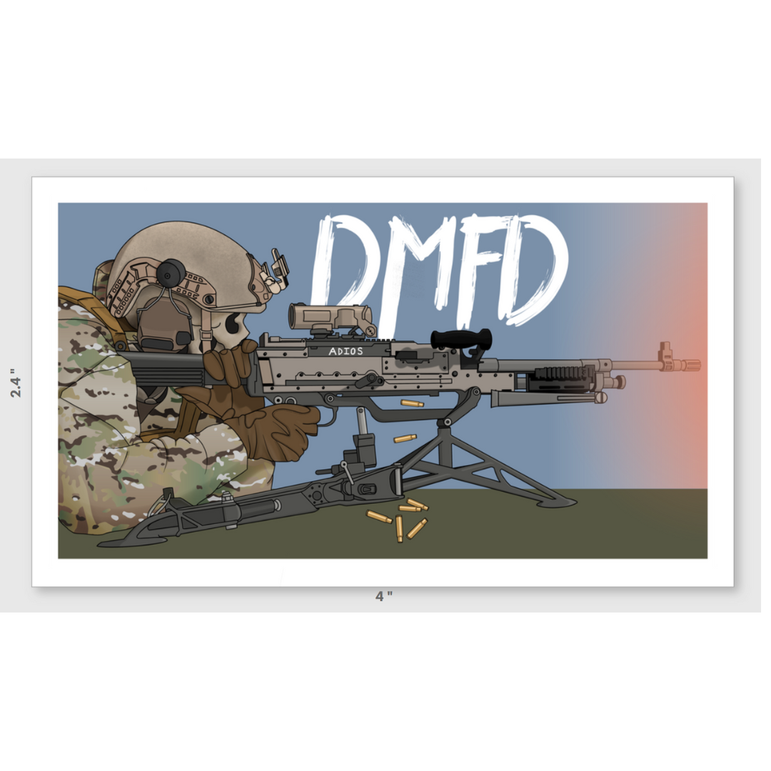 Die MF Die Multicam - Machine Gunner Sticker